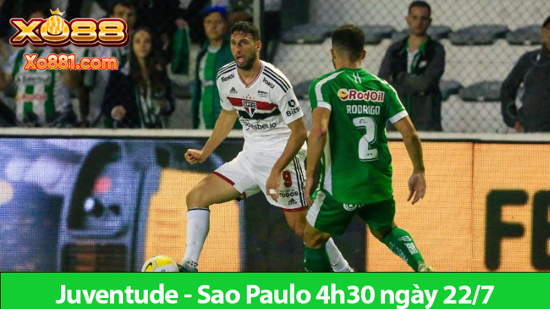 Soi kèo trận Juventude vs Sao Paulo 4h30 ngày 22/7 cùng xo881