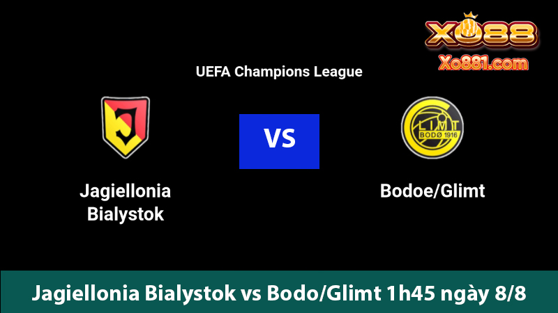 Phân tích trận đấu Jagiellonia Bialystok vs Bodo/Glimt 1h45 ngày 8/8 trên xo881