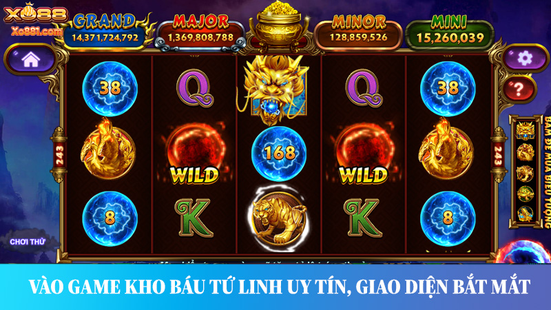 Vào game Kho Báu Tứ Linh uy tín, giao diện bắt mắt.